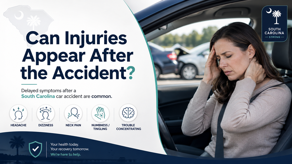 Injuries Appear After Car Accident South Carolina